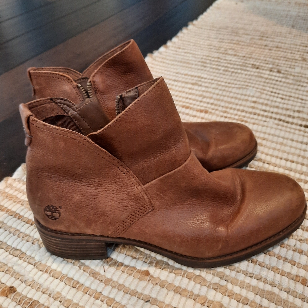 Timberland Womens Ortholite Leather Ankle Boot 8.5